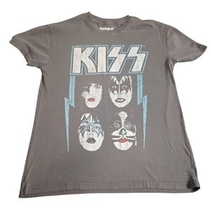 Kiss Band Tee - Gray and Blue Size Med Unisex